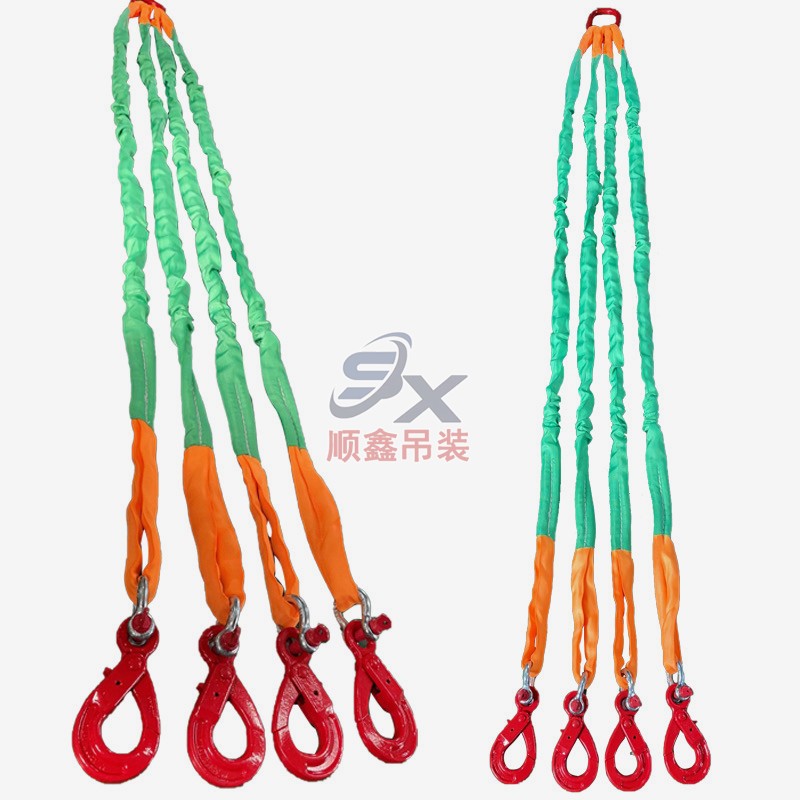 四腿柔性吊帶組合索具